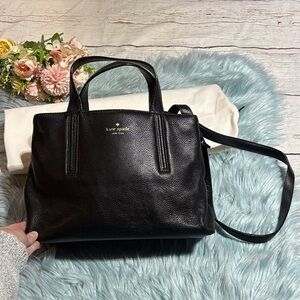 Kate Spade Black Leather Street Cate Shoulder Bag